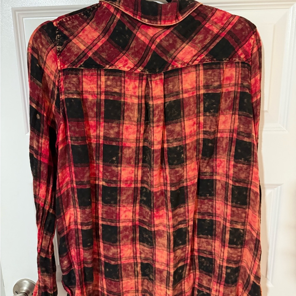 Mystree Red and Black Plaid Shirt - Picture 5 of 5